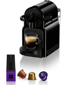 Inissia Coffee Machine By Nespresso, Black, 0.7L (UAE Version) 0.7 L 1260 W D40-ME-BK-NE4 Black